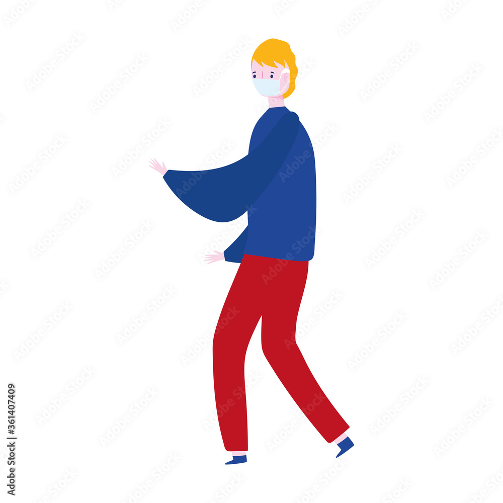 boy with medical mask, coronavirus covid 19 prevention, isolated icon design white background boy with medical mask, coronavirus covid 19 prevention, isolated icon design white background