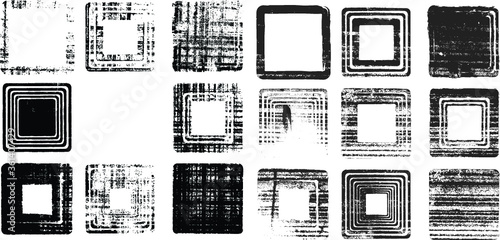 Grunge post Stamps Collection, Circles. Banners, Insignias , Logos, Icons, Labels and Badges Set . vector distress textures.blank shapes.