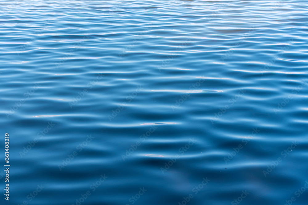 Water surface with ripple, sea background, top view