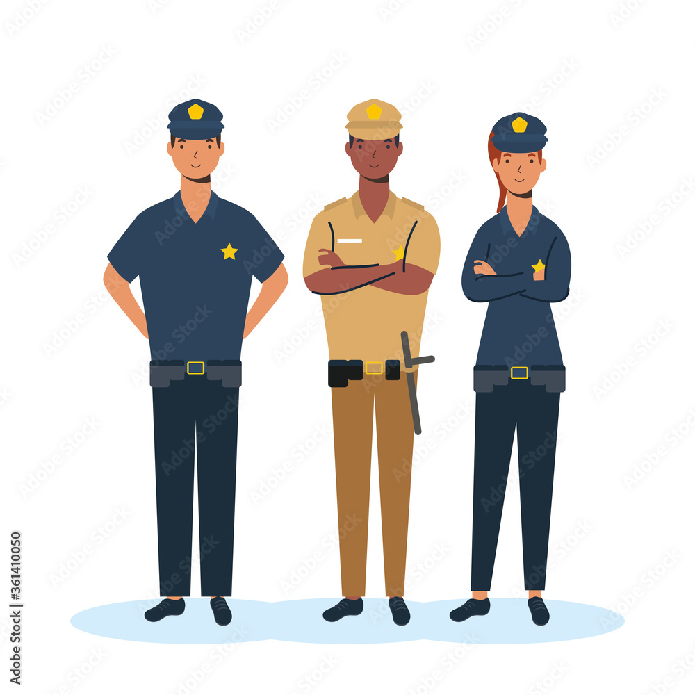 security group of essential workers characters