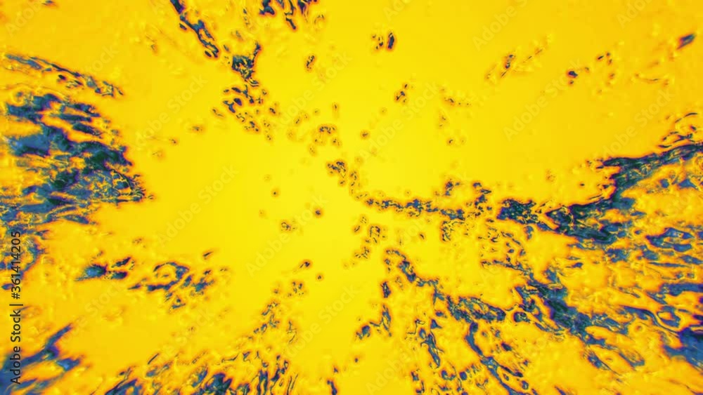 abstract bubbles yellow paint seethes and moves. looped animation background