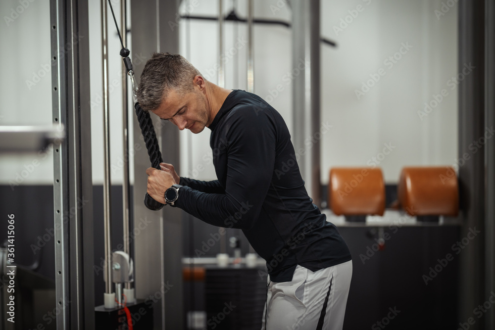 Fototapeta premium Triceps Pulldown Workout