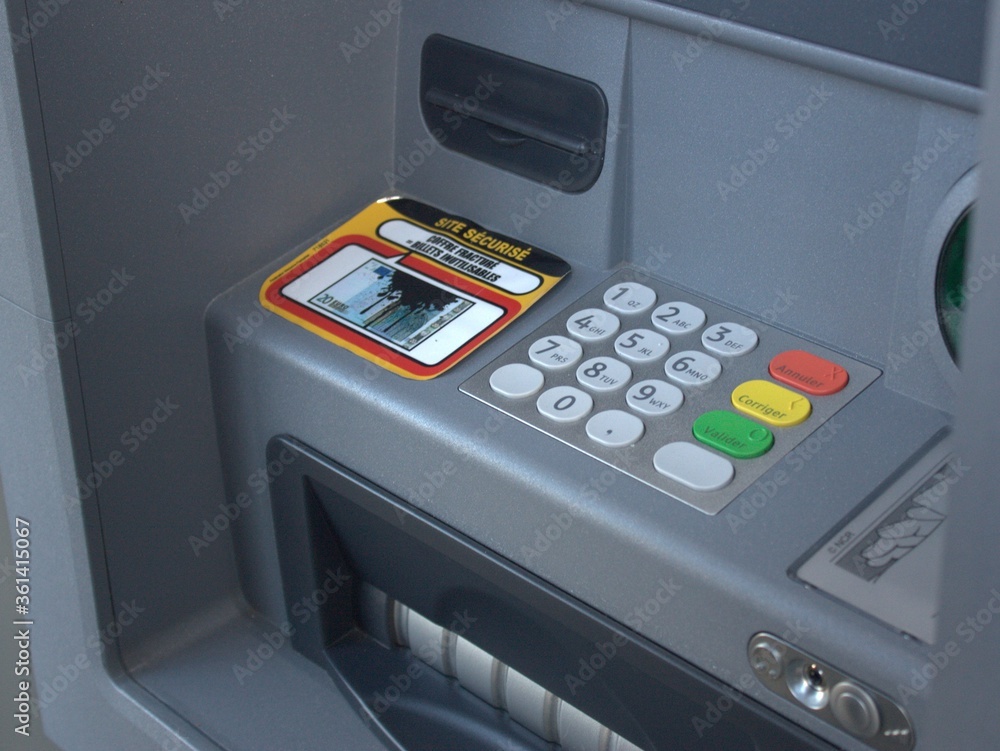 distributeur de billets automatique, avec clavier distributeur de billets automatique, avec clavier