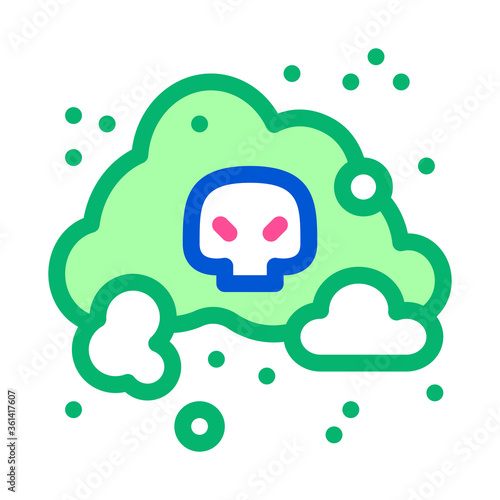 smell odor smoke icon vector. smell odor smoke sign. color symbol illustration