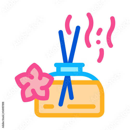 aroma odor parfume stick icon vector. aroma odor parfume stick sign. color symbol illustration