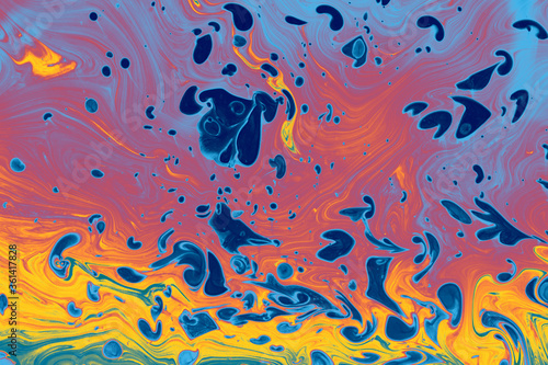 Obraz na plátně Abstract marbling art patterns  as colorful background