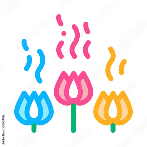flower aromatic odor icon vector. flower aromatic odor sign. color symbol illustration