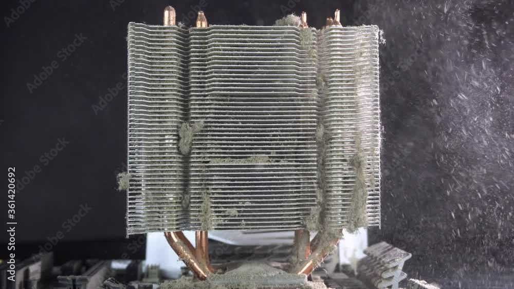 Dust pollution. Cleaning the processor radiator sink from dust