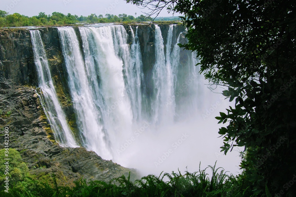Obraz premium Waterfall at Victoria Falls in Zambia