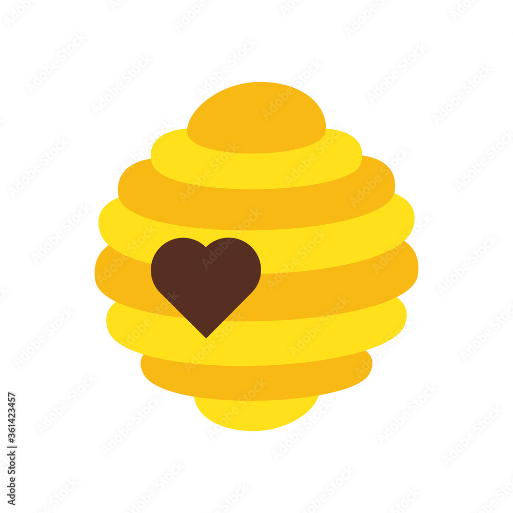 Vector illustration of a beehive. Flat style. Vector illustration of a beehive. Flat style.