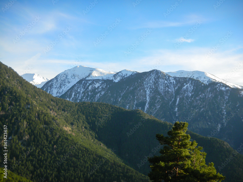 Andorra la Vella landscape view, is the highest capital city in Europe, at an elevation of 1,023 metres