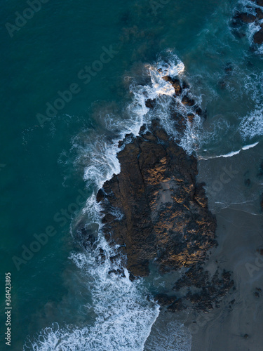 Aerial photo of a rural coastal area, New Zealand.  © Carl