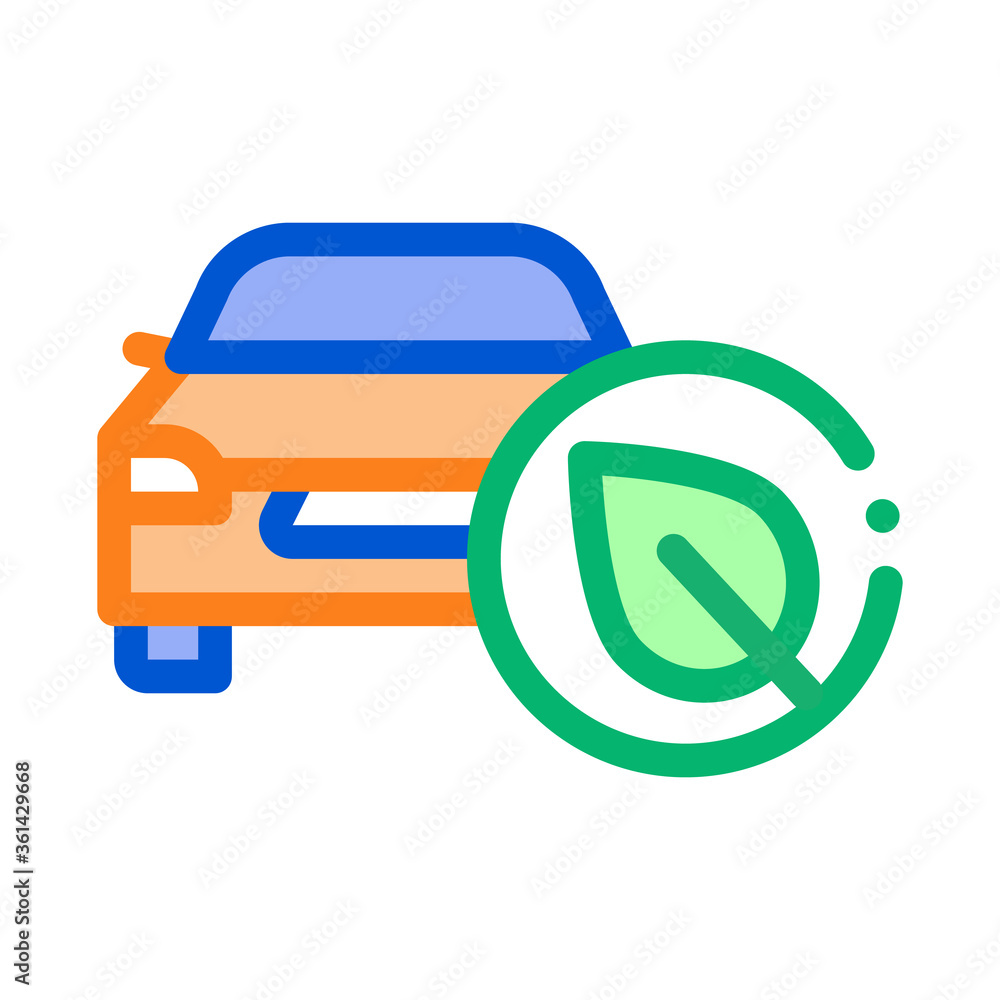 electro eco car icon vector. electro eco car sign. color symbol illustration electro eco car icon vector. electro eco car sign. color symbol illustration