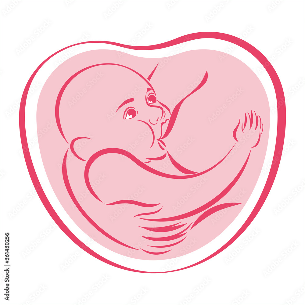 Fototapeta premium BREAST FEEDING LOGO