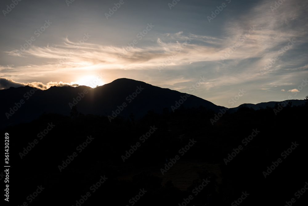 Fototapeta premium sunset in the mountains