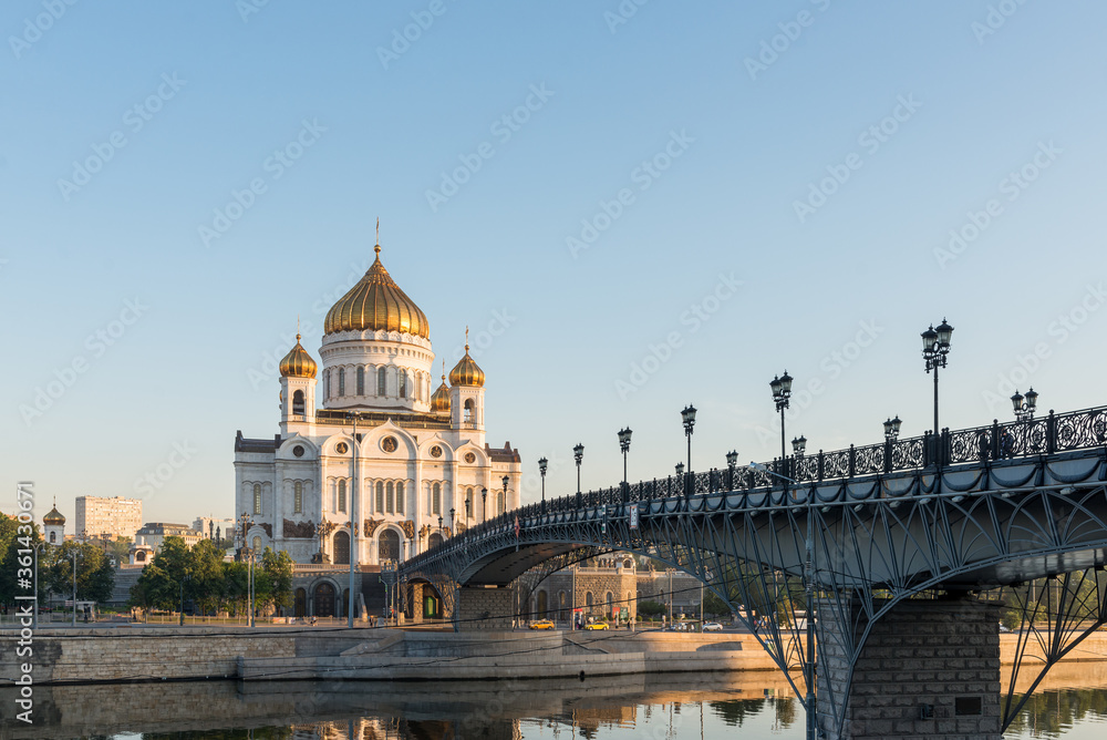Russia. Moscow. View of the Cathedral of Christ the Savior. 
