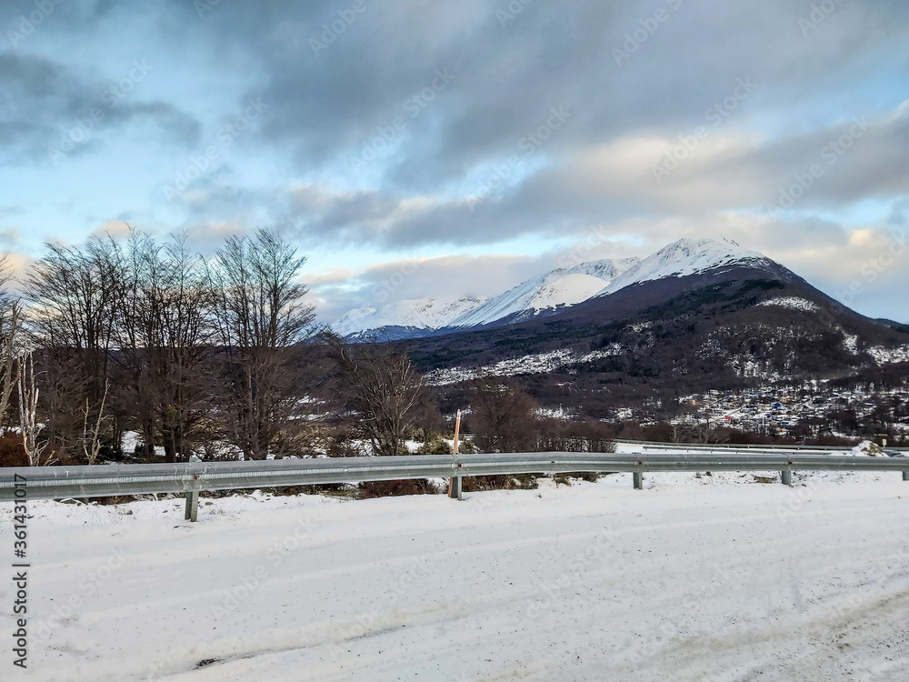 winter landscape with snow covered trees