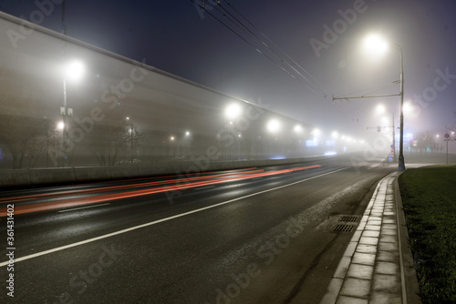 oggy night road, long exposure