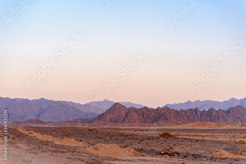 Desert in Syria in the early morning