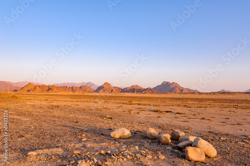 Desert in Syria in the early morning