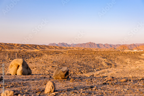 Desert in Syria in the early morning