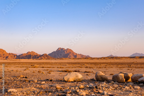 Desert in Syria in the early morning