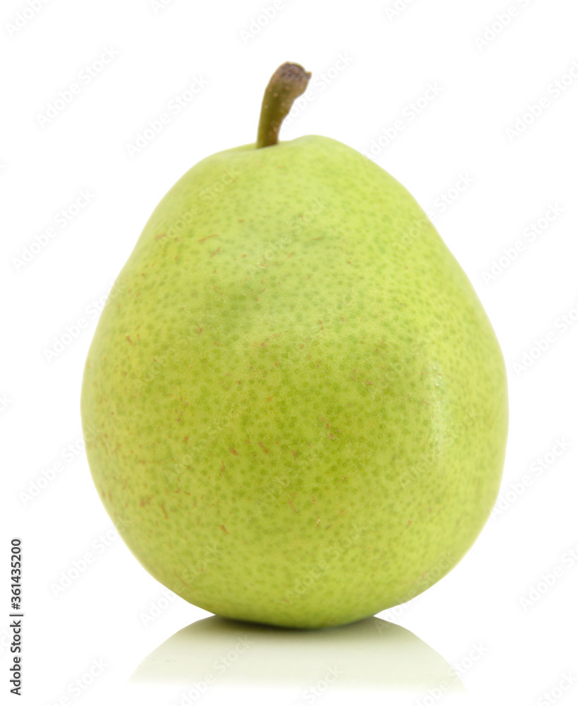 Green ripe pear isolated on white background Green ripe pear isolated on white background