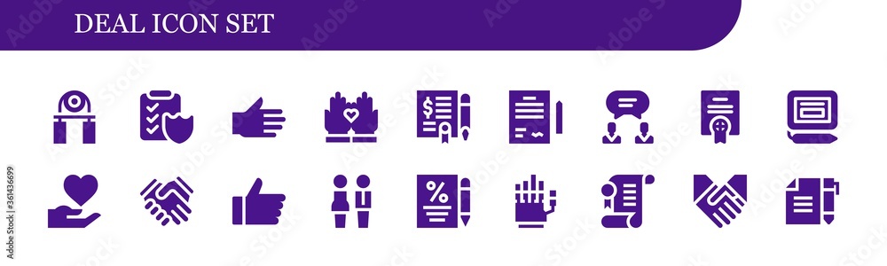 Fototapeta premium deal icon set