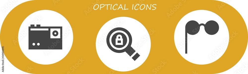 optical icon set optical icon set