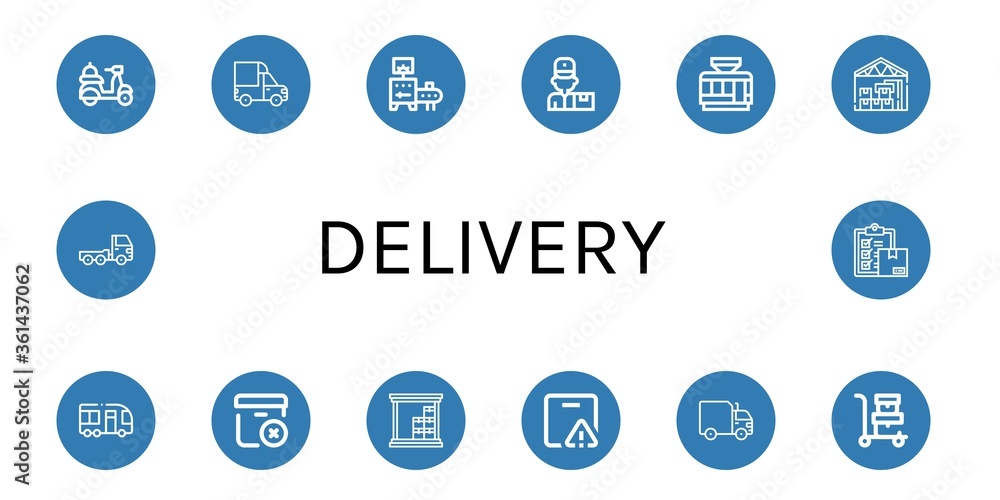 delivery simple icons set delivery simple icons set