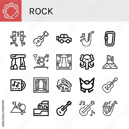 rock icon set