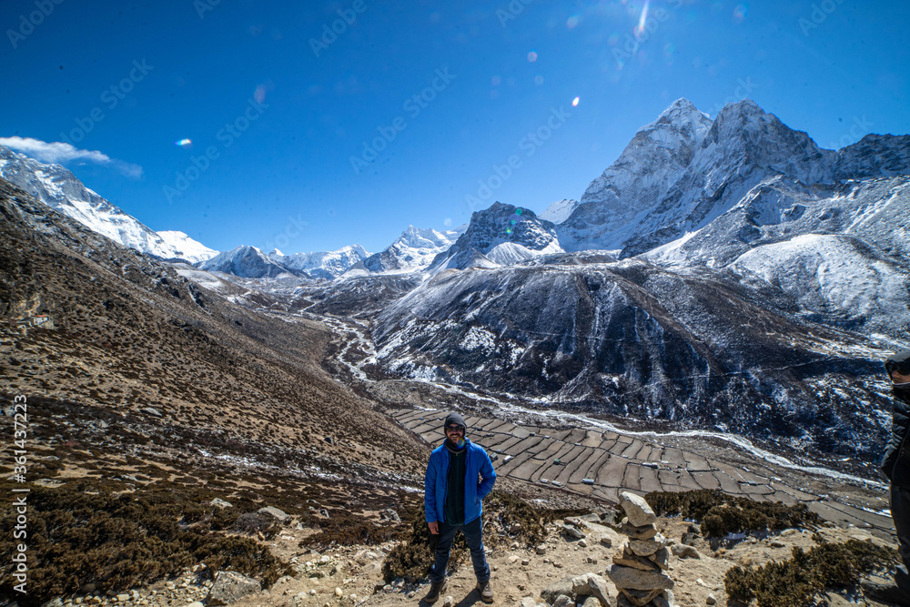 hiker in the mountains