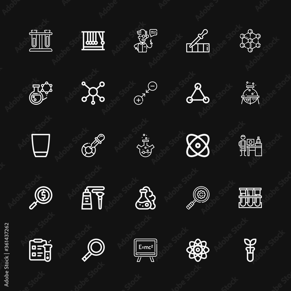 Editable 25 experiment icons for web and mobile Editable 25 experiment icons for web and mobile