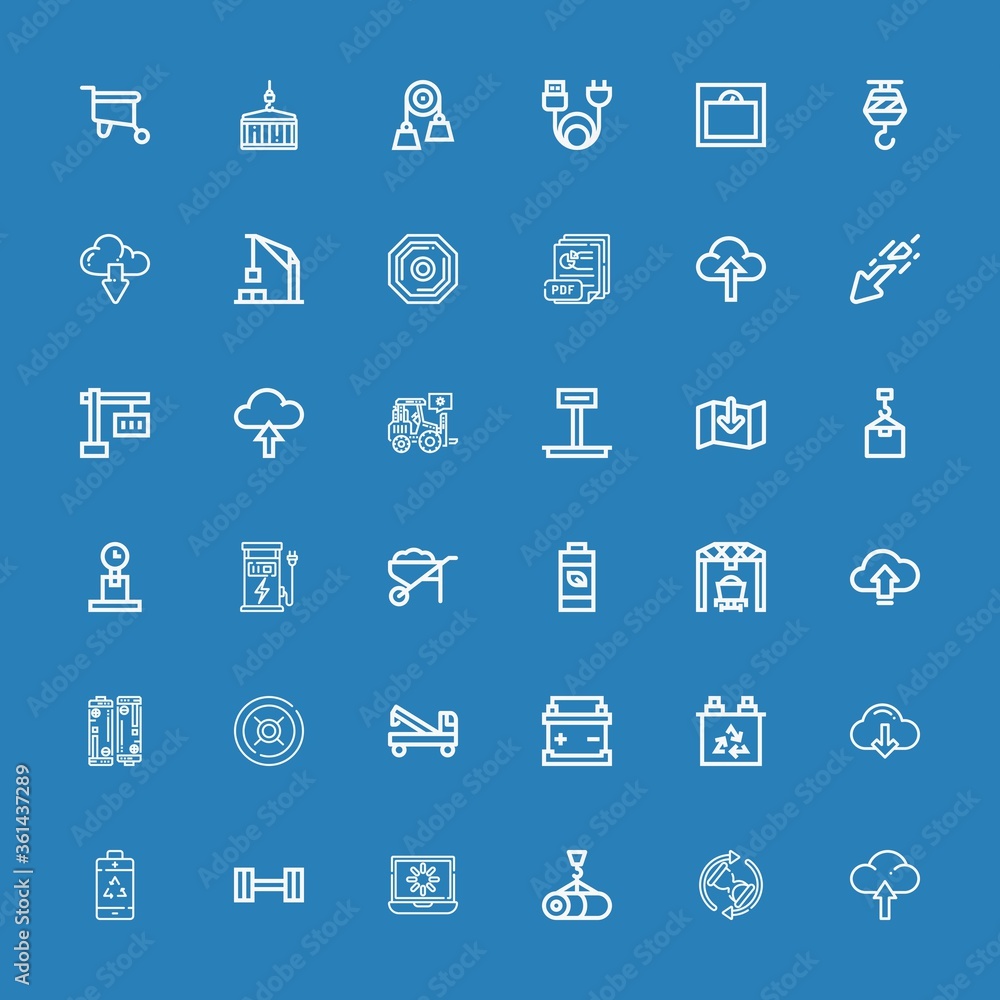 Editable 36 load icons for web and mobile