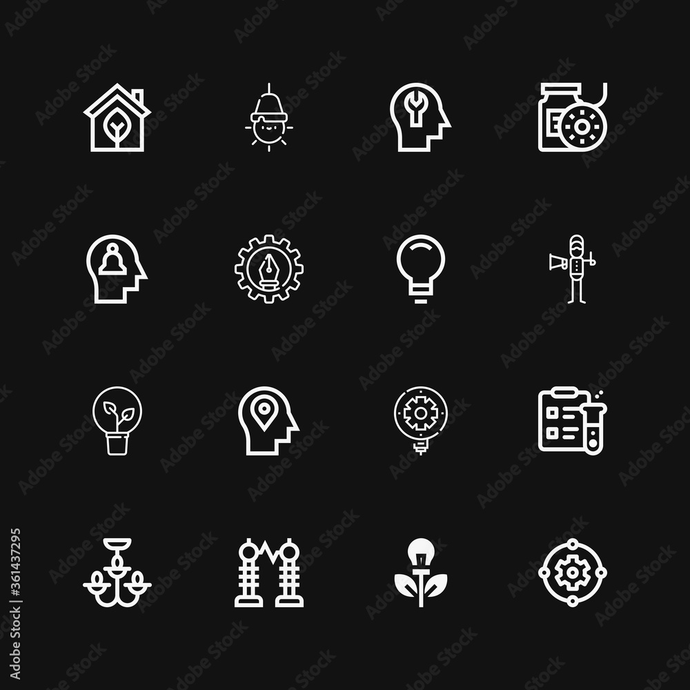 Editable 16 bulb icons for web and mobile Editable 16 bulb icons for web and mobile