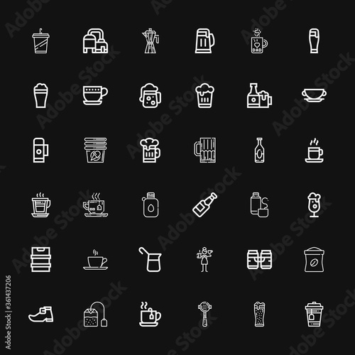 Editable 36 mug icons for web and mobile