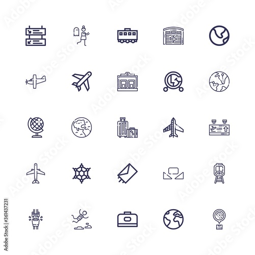 Editable 25 plane icons for web and mobile