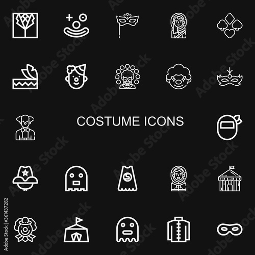 Editable 22 costume icons for web and mobile