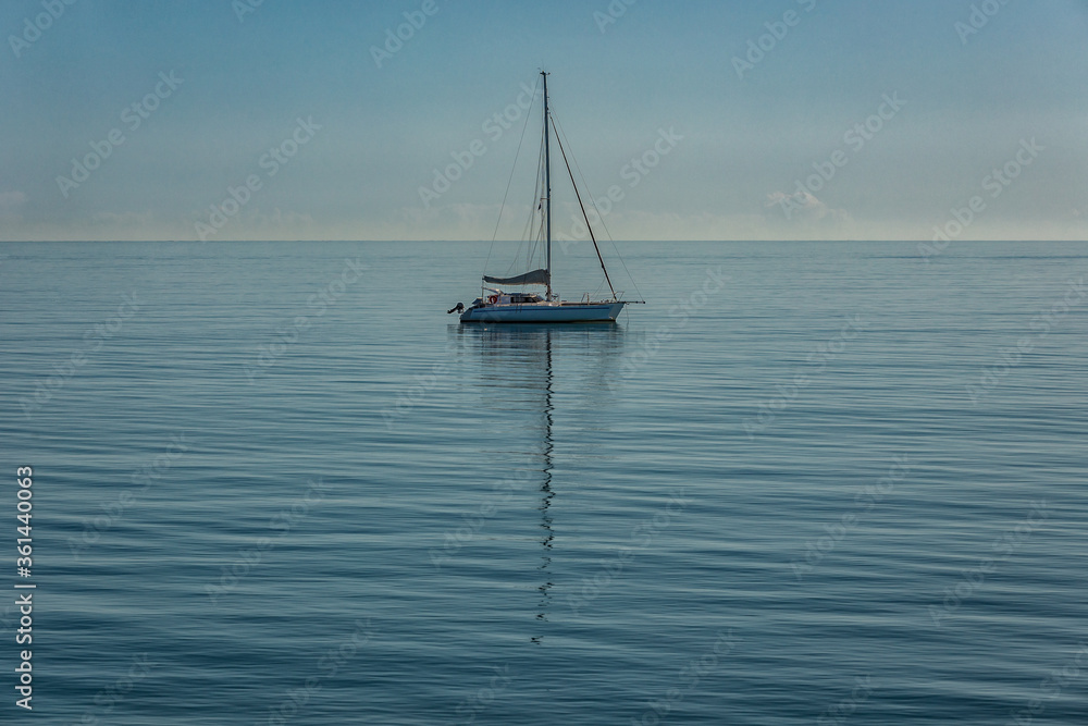 Fototapeta premium boat at anchor 