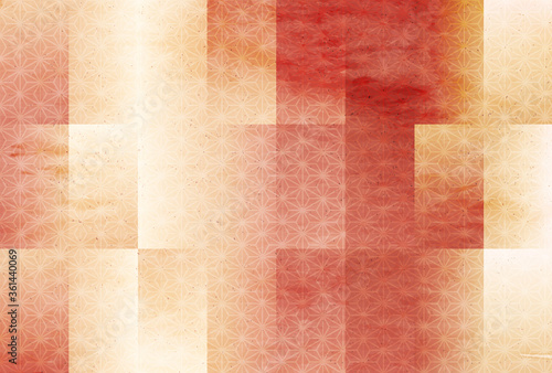 秋　水彩　和紙　背景