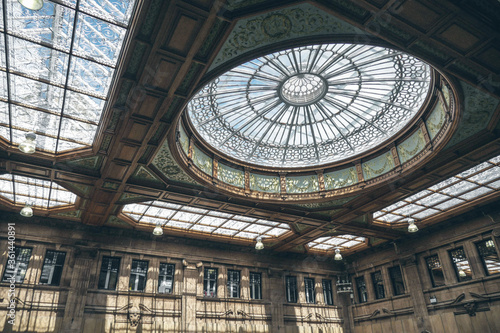 Roof of the train station, city of Edinburgh Scotland.