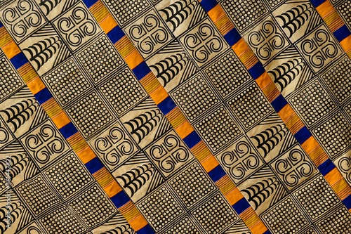 Adinkra stamped cloth, Ntonso, Ghana photo