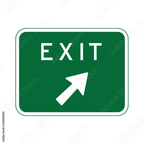 Exit route sign