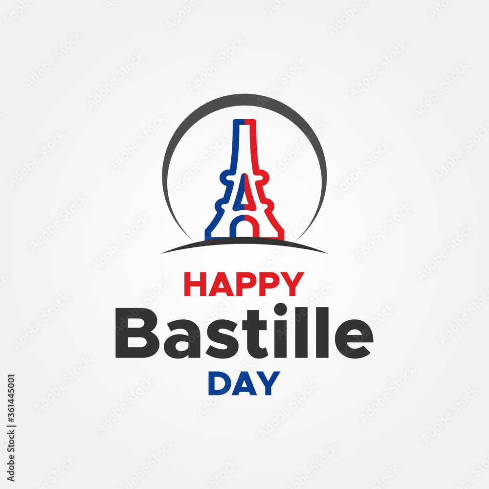 Happy Bastille Day Vector Design Illustration Happy Bastille Day Vector Design Illustration