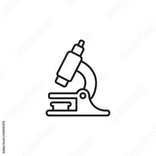 Microscope line icon vector