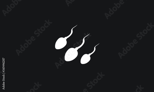 Sperm cells / spermatozoon flat vector icon for apps and websites