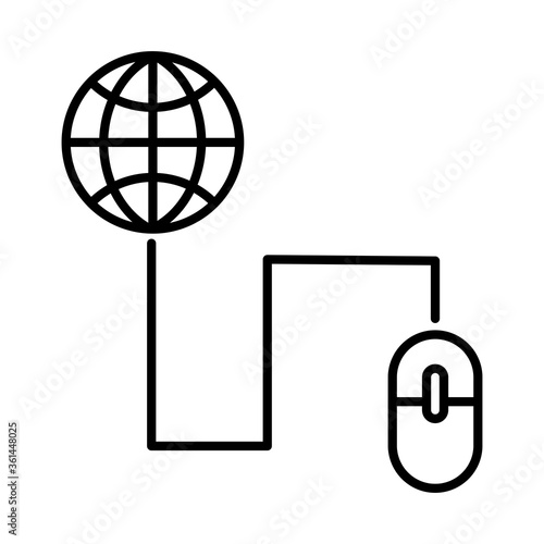 mouse with sphere browser line style