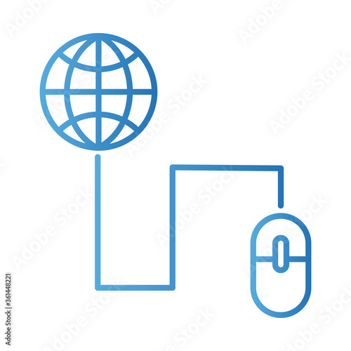 mouse with sphere browser gradient style