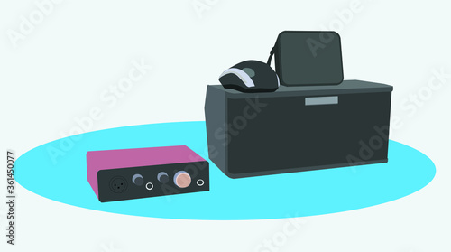 Amp Equipment Vectors Illustration