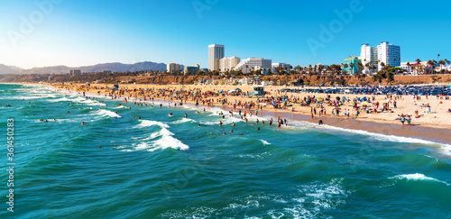 View of the Santa Monica beach in California
